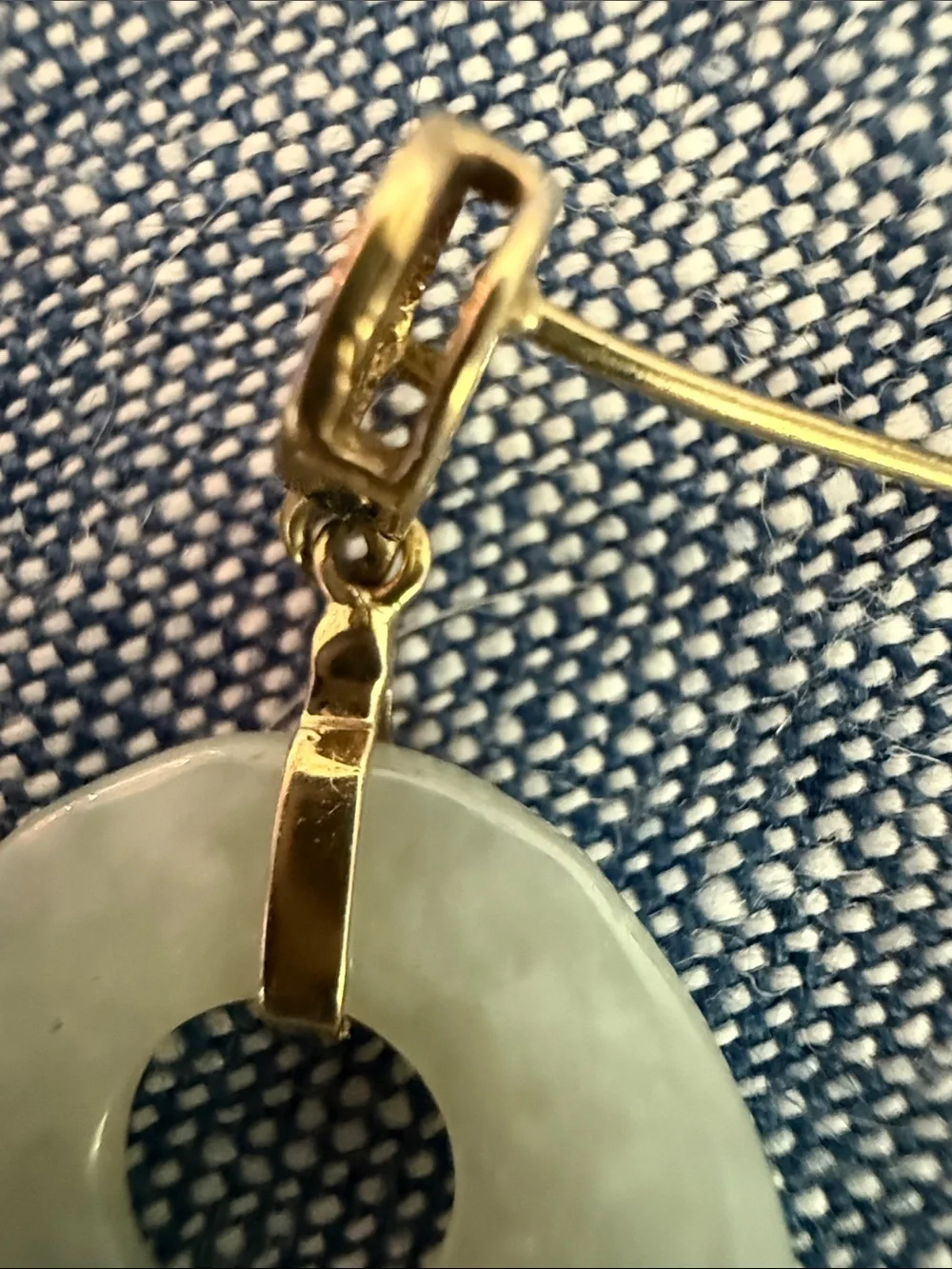 ✨ Unique Find! Vintage 14K Gold Bi Oval Jadeite 3-Piece Estate